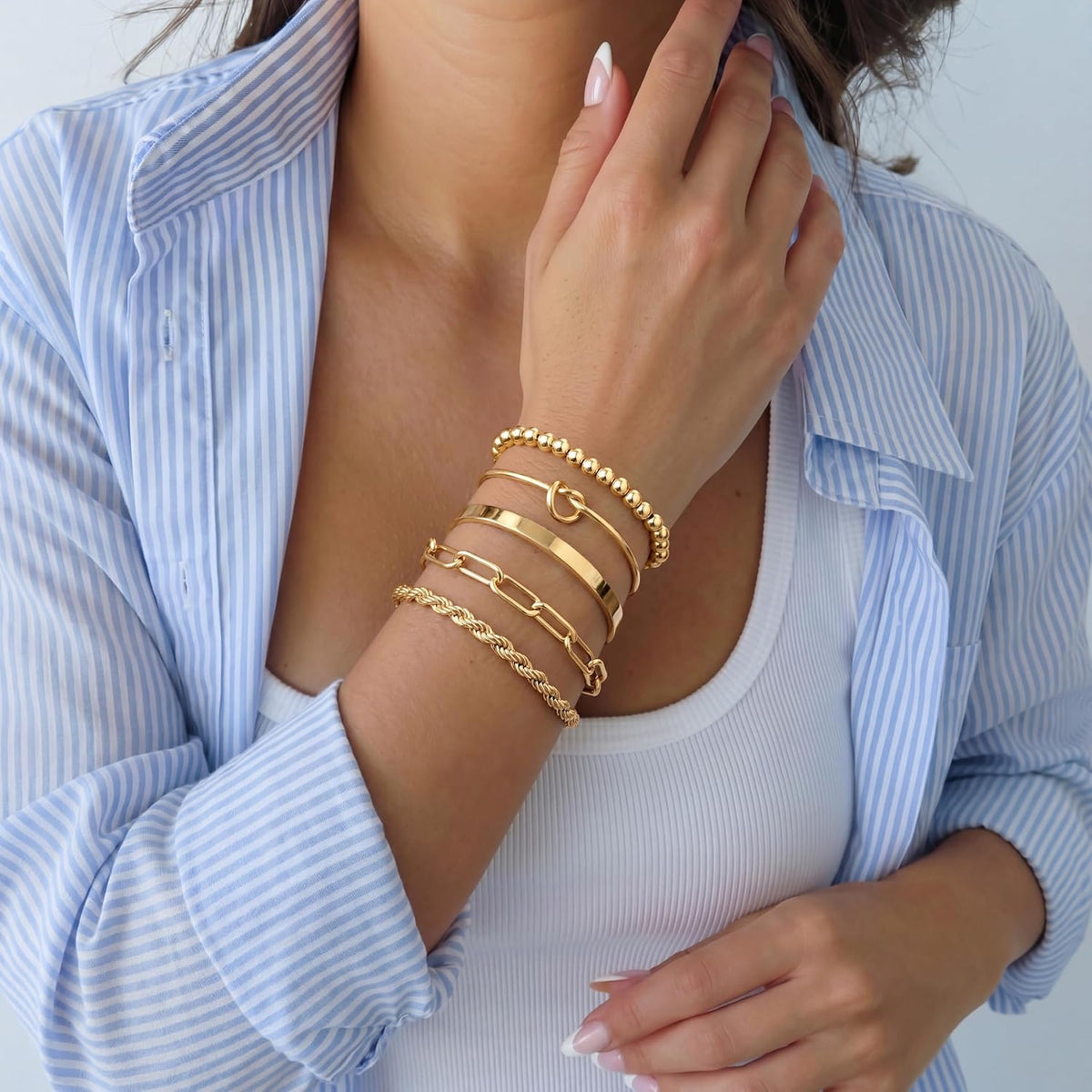 Everyday Stack — 5-Piece Waterproof Bracelet Set
