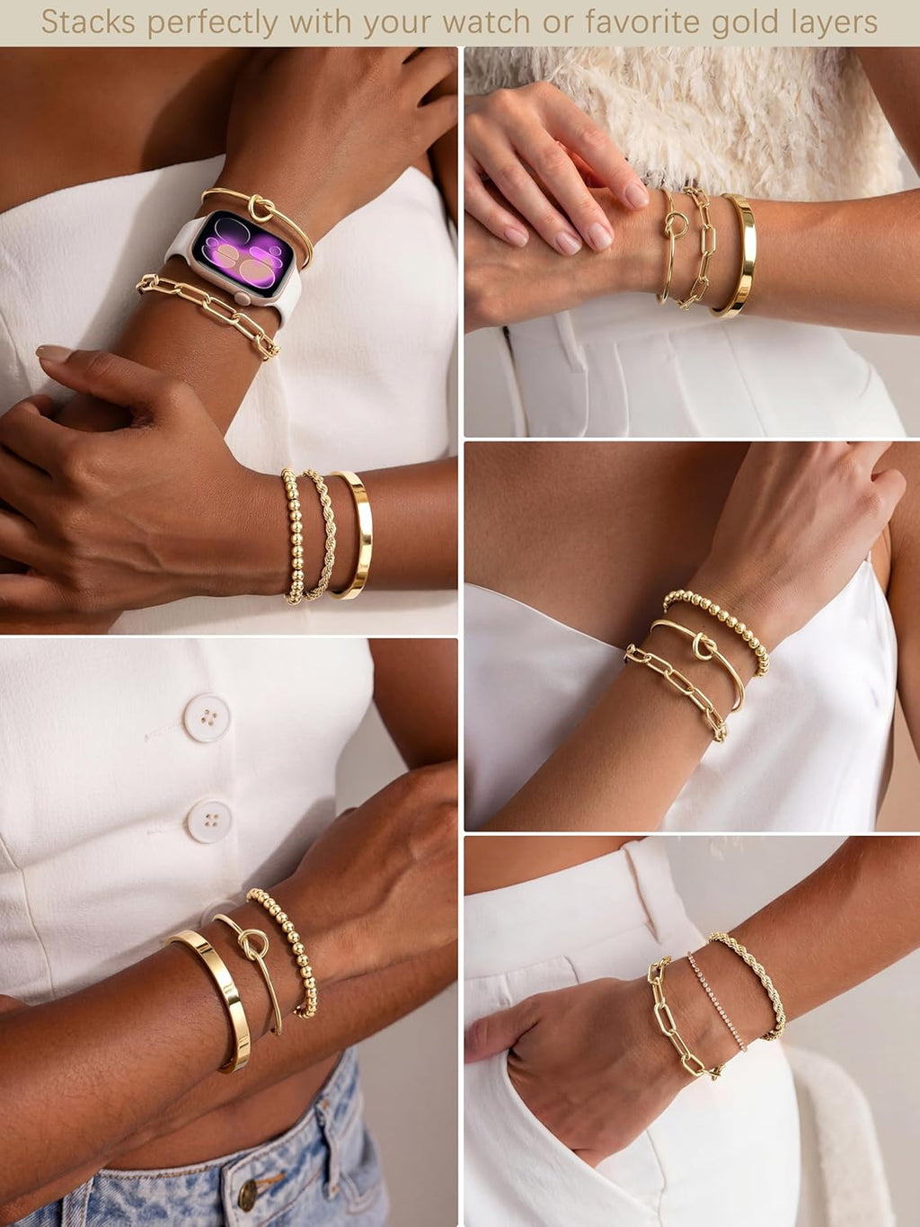 Everyday Stack — 5-Piece Waterproof Bracelet Set