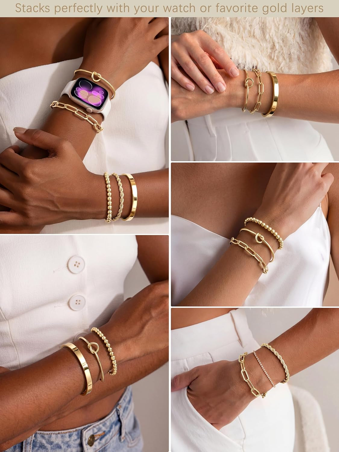 Everyday Stack — 5-Piece Waterproof Bracelet Set